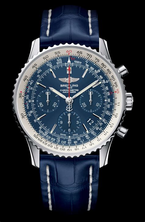 blue breitling navitimer|Breitling Navitimer blue face.